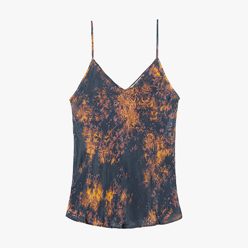 Top Mystic Mes Demoiselles color Gray print