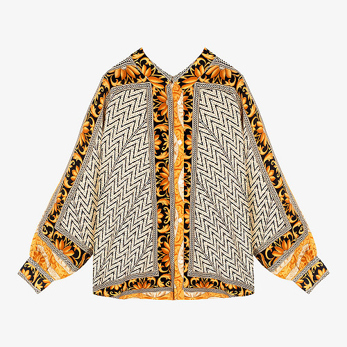 Shirt Shallow Mes Demoiselles color Gold print