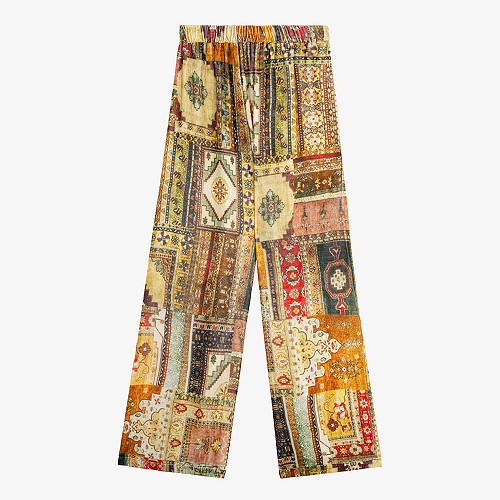 Pant Baloutche Mes Demoiselles color Green print