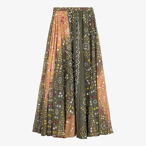 Skirt Nabia Mes Demoiselles color Khaki print