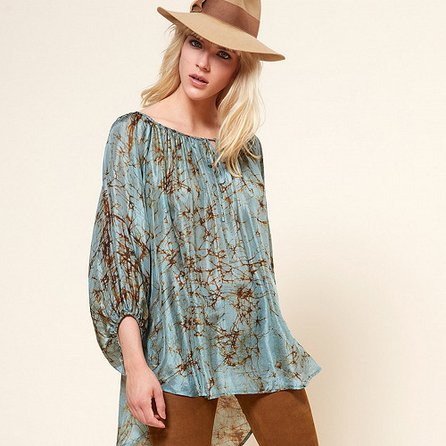 Blouse Mallaury Mes Demoiselles coloris Imprimé anis Blouse Mallaury Mes Demoiselles coloris Imprimé anis