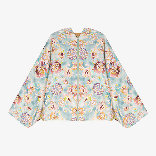 Jacket Kalapara Mes Demoiselles color Aqua print