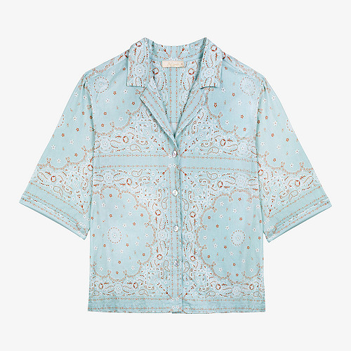 Chemise Sierra Mes Demoiselles coloris imprimé Aqua