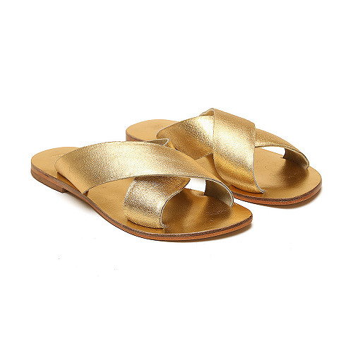 Sandals Sandals Ankh Out&in Cow L Sole :buffalo L Mes Demoiselles color Gold