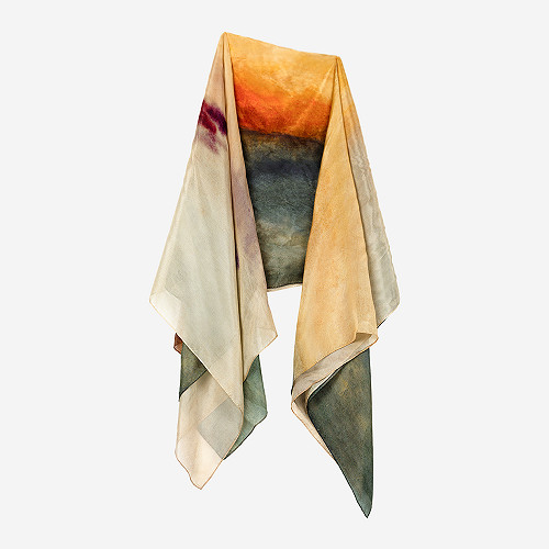 Scarf Paolini Mes Demoiselles color sunset combo print