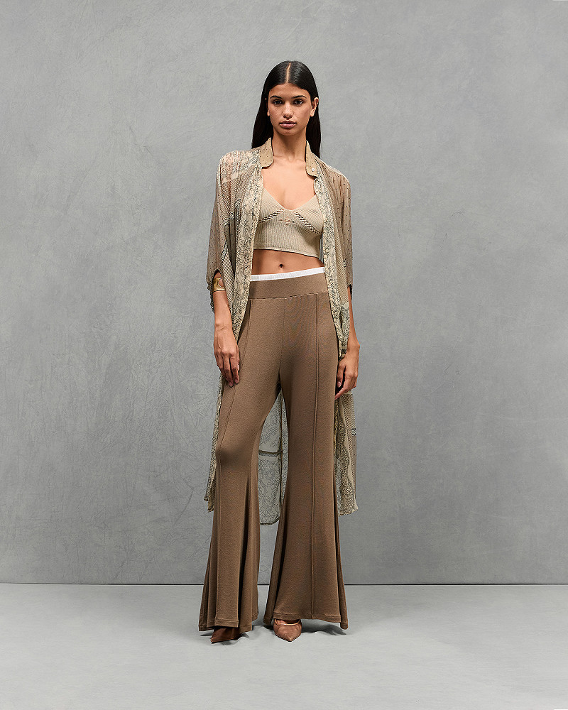 mes demoiselles pantalon Ibyscus Pantalon jersey kaki élégant