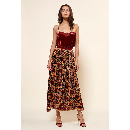 Skirt Coche Mes Demoiselles color Floral print Skirt Coche Mes Demoiselles color Floral print