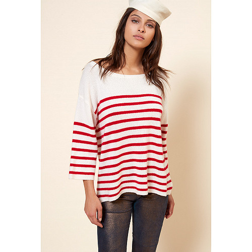 Maille Cruise Mes Demoiselles coloris Rayé rouge Maille Cruise Mes Demoiselles coloris Rayé rouge
