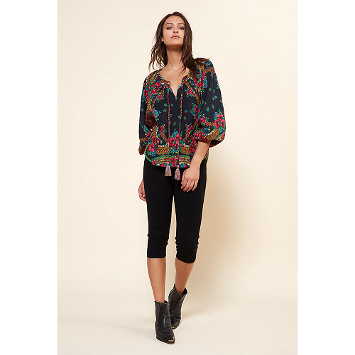 Blouse Possad Mes Demoiselles coloris Noir Blouse Possad Mes Demoiselles coloris Noir