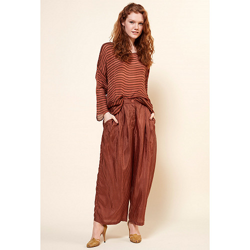 PANTALON Persephone Mes Demoiselles coloris Rayé poudre