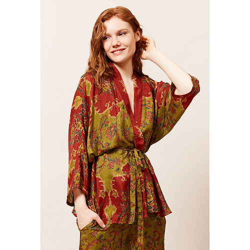 Kimono Davince Mes Demoiselles coloris Imprimé vert